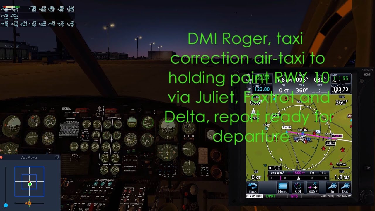 IFR Night Flight  Part 1 - Bell 412 On Autopilot - With Vatsim ATC