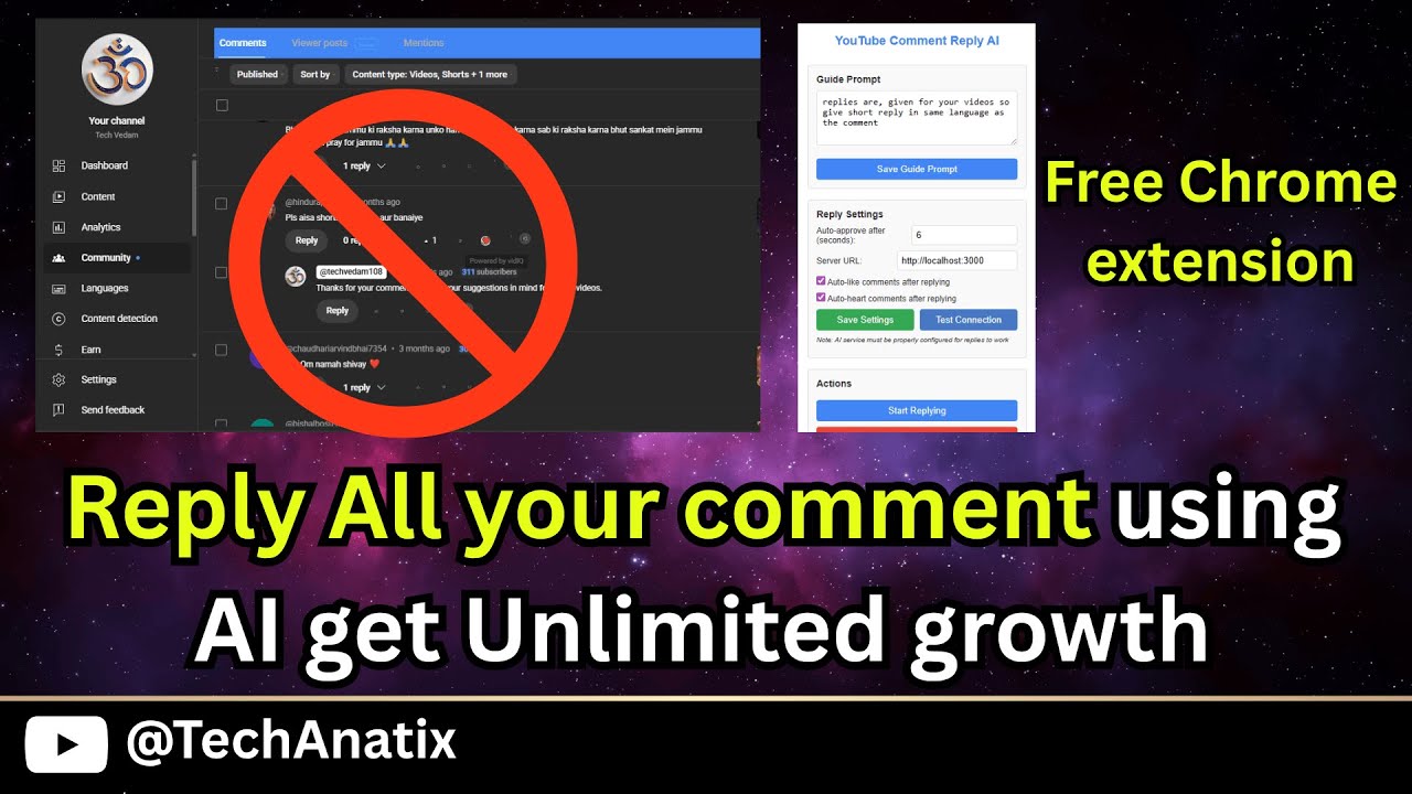 Free Chrome Extension: Auto Reply to YouTube Comments With AI | Lifetime Localhost Setup & Plans