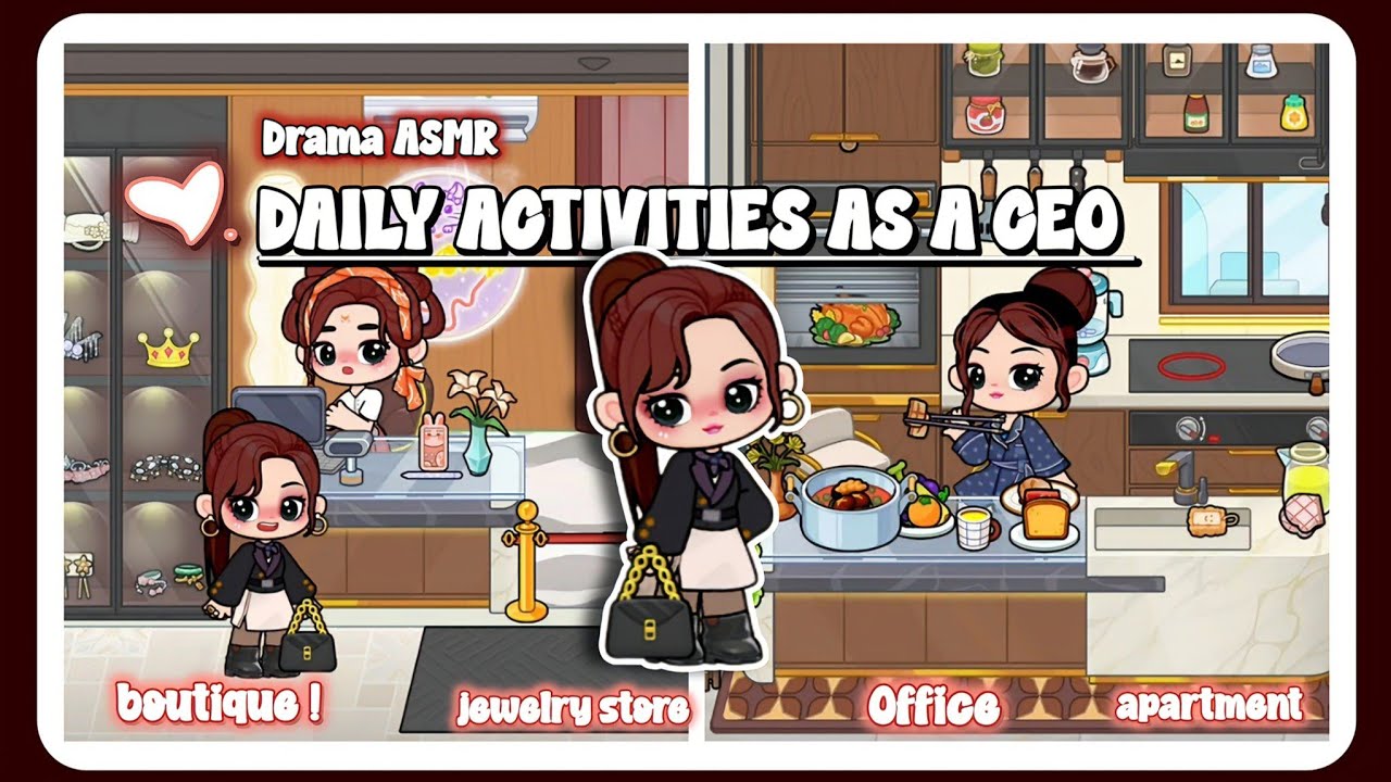 Drama ASMR Daily Activities As a CEO | GAME WORLD LIFE STORY BABYBUS 