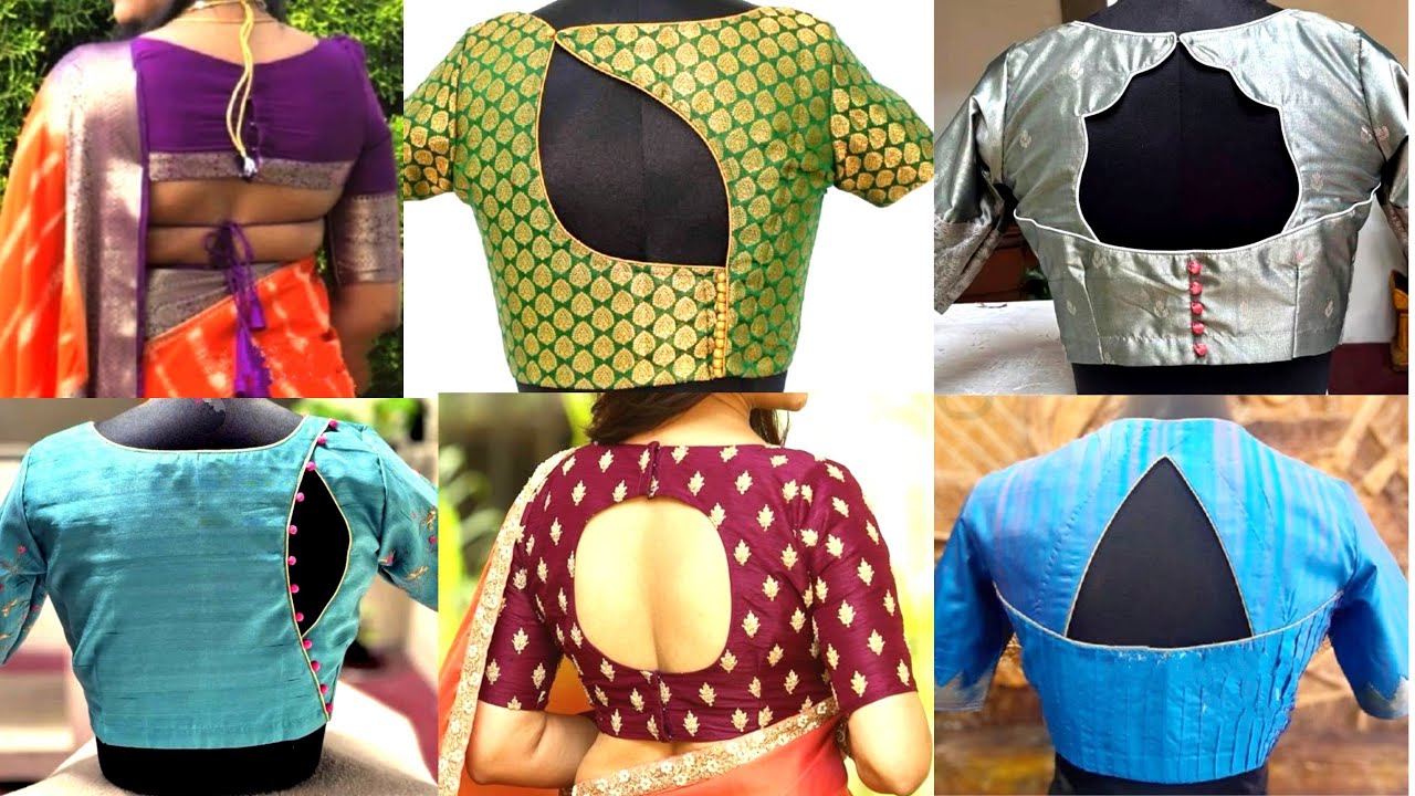 Trendy High Neck Blouse Designs😍Latest Blouse Pattern