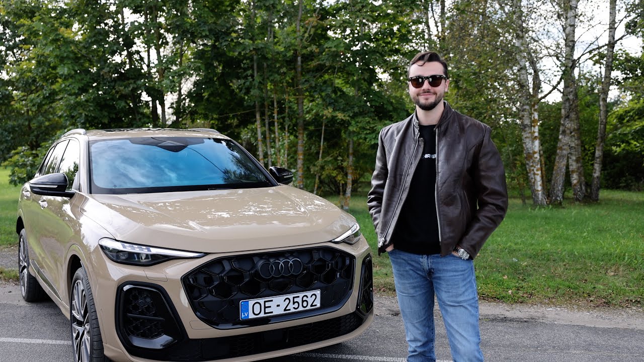 Krimināldrāmas “Tumšzilais evaņģēlijs” zvaigzne Raitis Stūrmanis pie stūres jaunajam Audi Q5