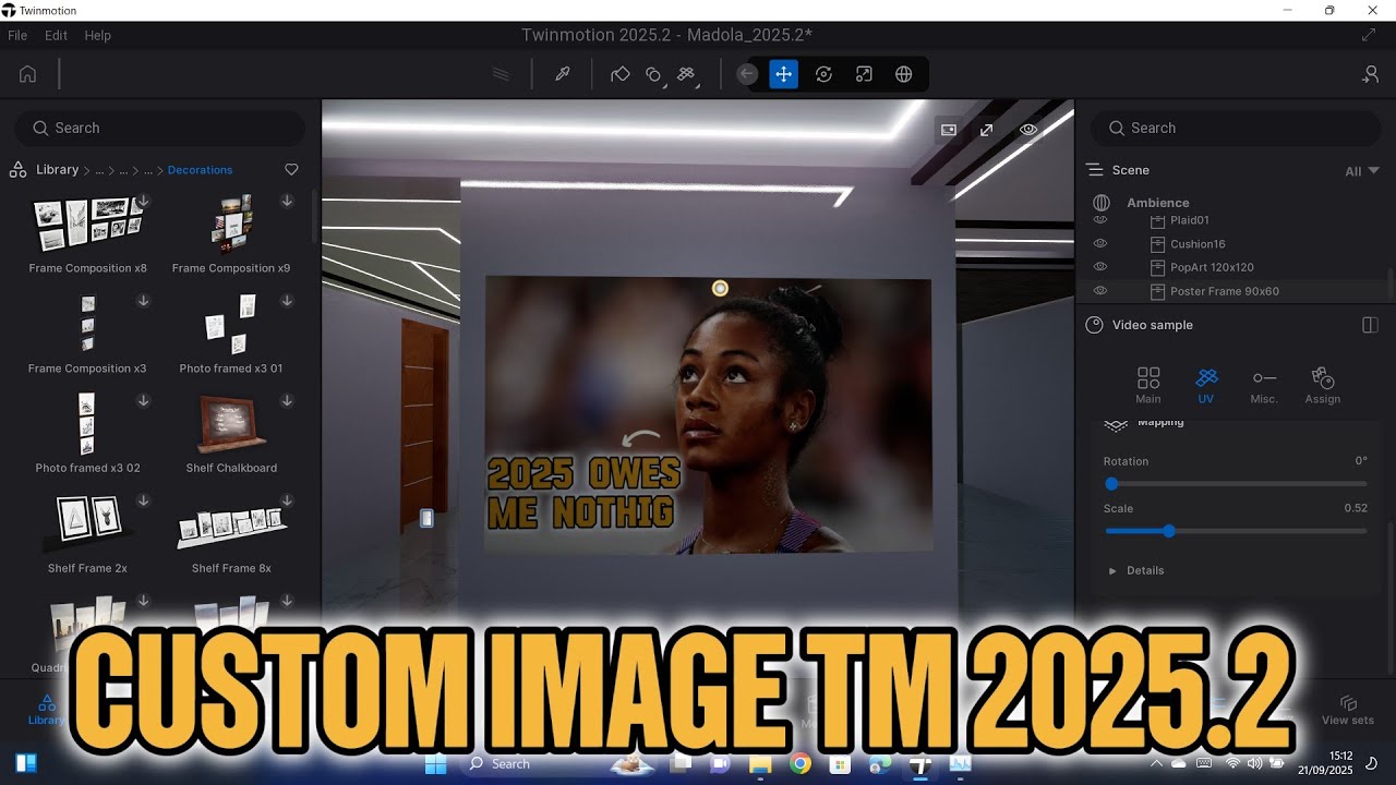 Best Way to Use Custom Images as Wall Art in Twinmotion 2025