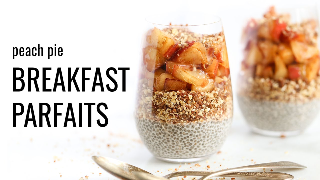PEACH PIE BREAKFAST PARFAIT | vegan + gluten-free