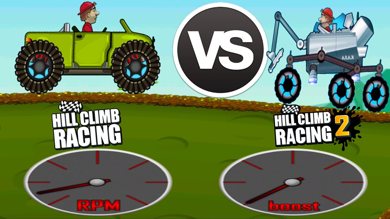 Hill Climb Racing Garage vs Hill Climb Racing 1 - BIG MONSTER vs MOONLANDER