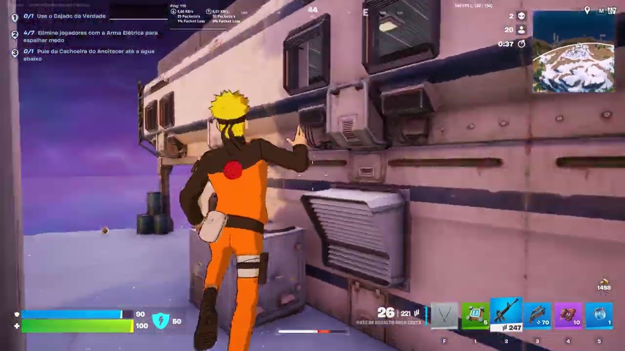 Fortnite Gameplay #45 C7S1 | 1080P 120FPS | Skin Naruto Uzumaki