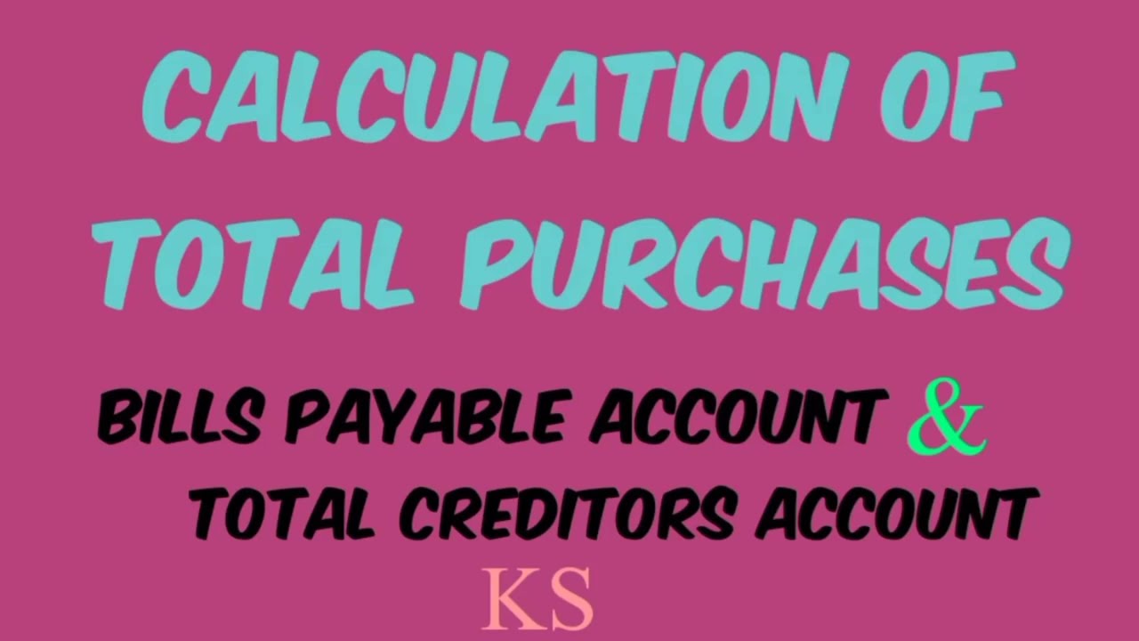 #Single entry #Total purchases #Total creditors account