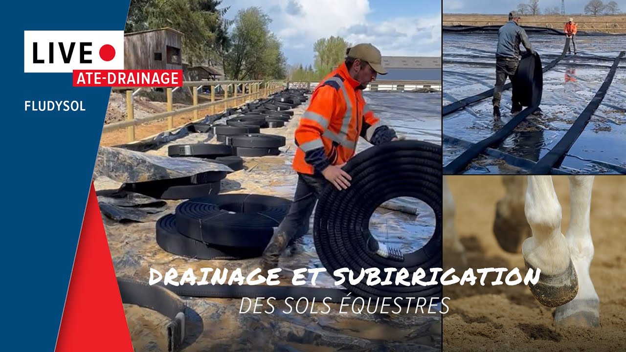 Live ATE / drainage et subirrigation des sols équestres avec Fludysol