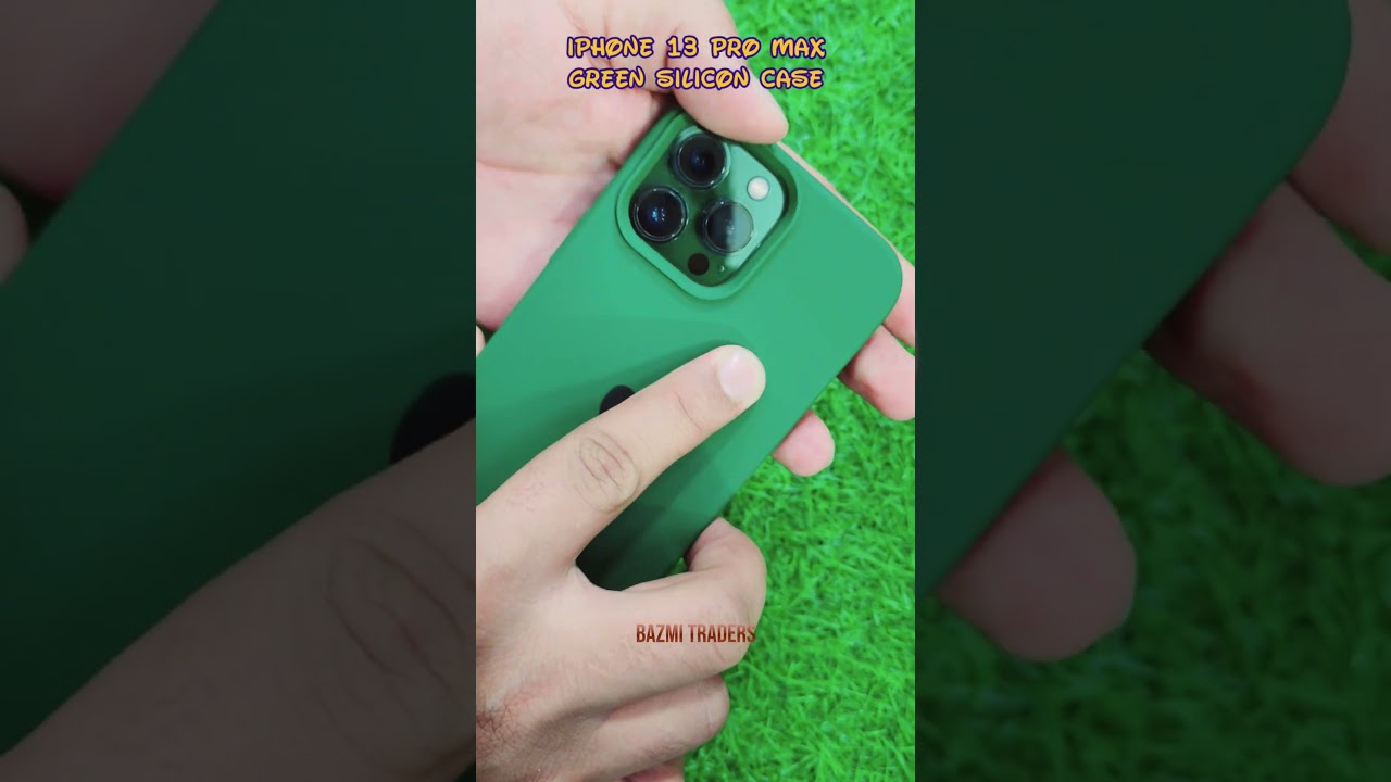 iphone 13 pro max green silicone case || iphone 13 pro max green cover ||Bazmi Traders offical
