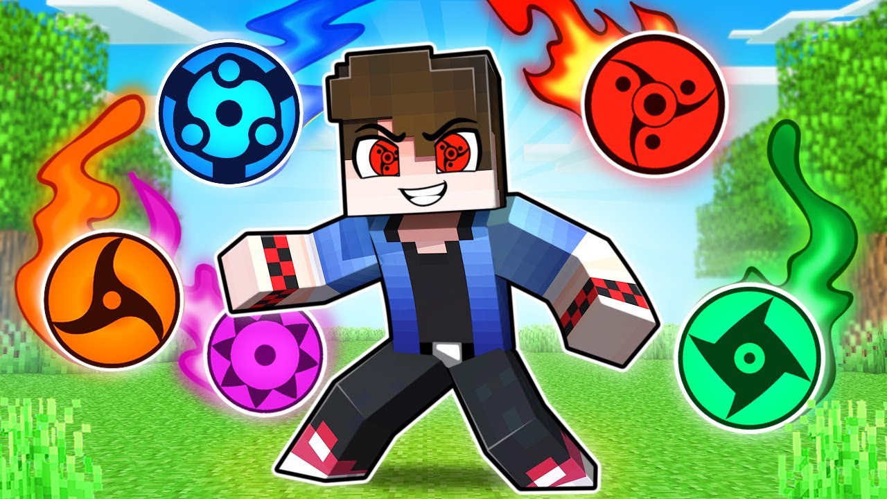 O NINJA com TODOS os SHARINGAN no NARUTO Minecraft