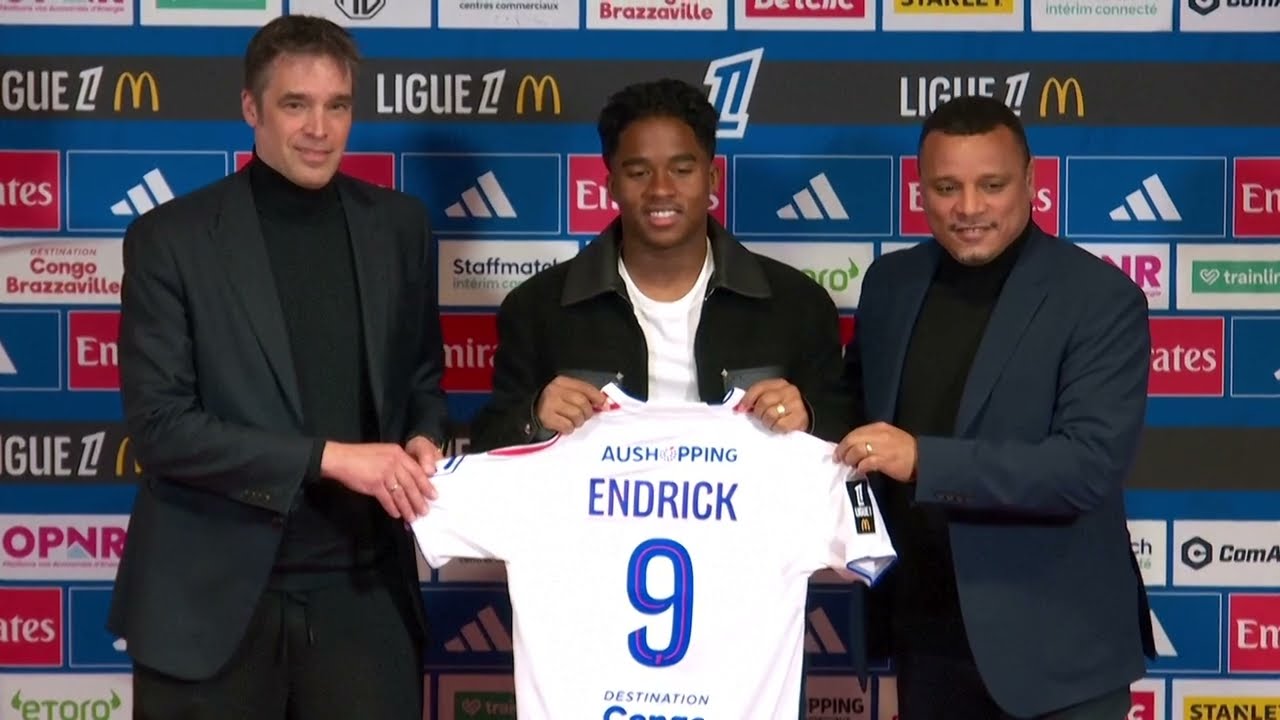 Endrick reveals Ancelotti's advice at his Lyon presentation｜Ligue 1｜Real Madrid｜Brazil｜Sele&ccedil;&atilde;o