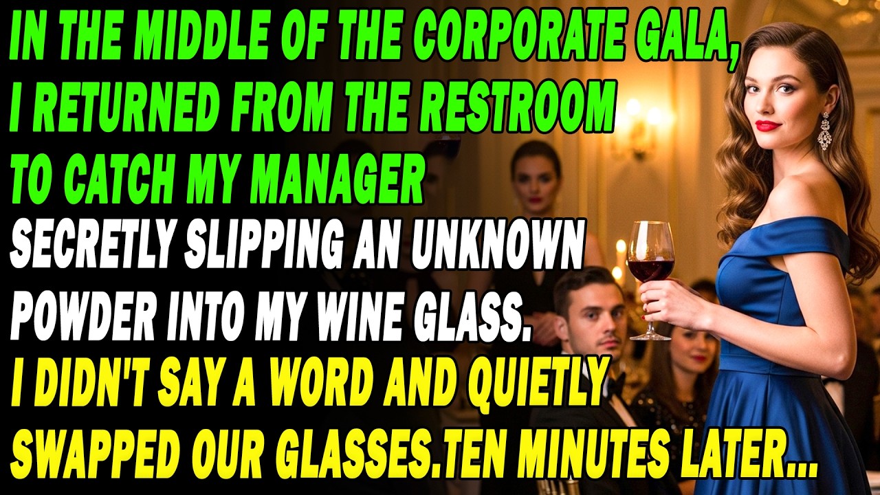 During The Victory Gala🎊 I Returned From The Restroom And Caught My Boss Spiking My Cabernet.🍷😨