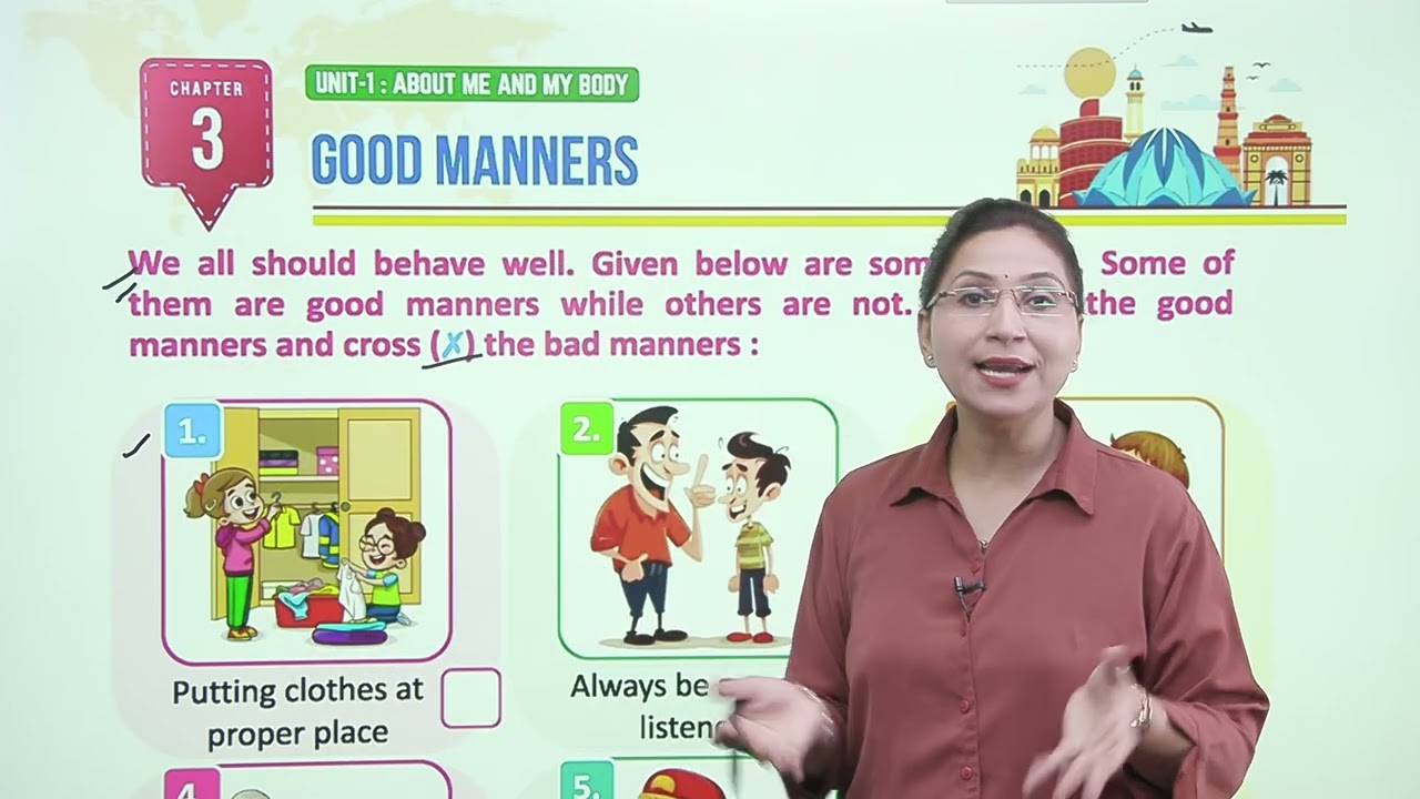 Ch 3 | Good Manners | My Gk & Moral Book | Class 01 | Growing Mind | For children