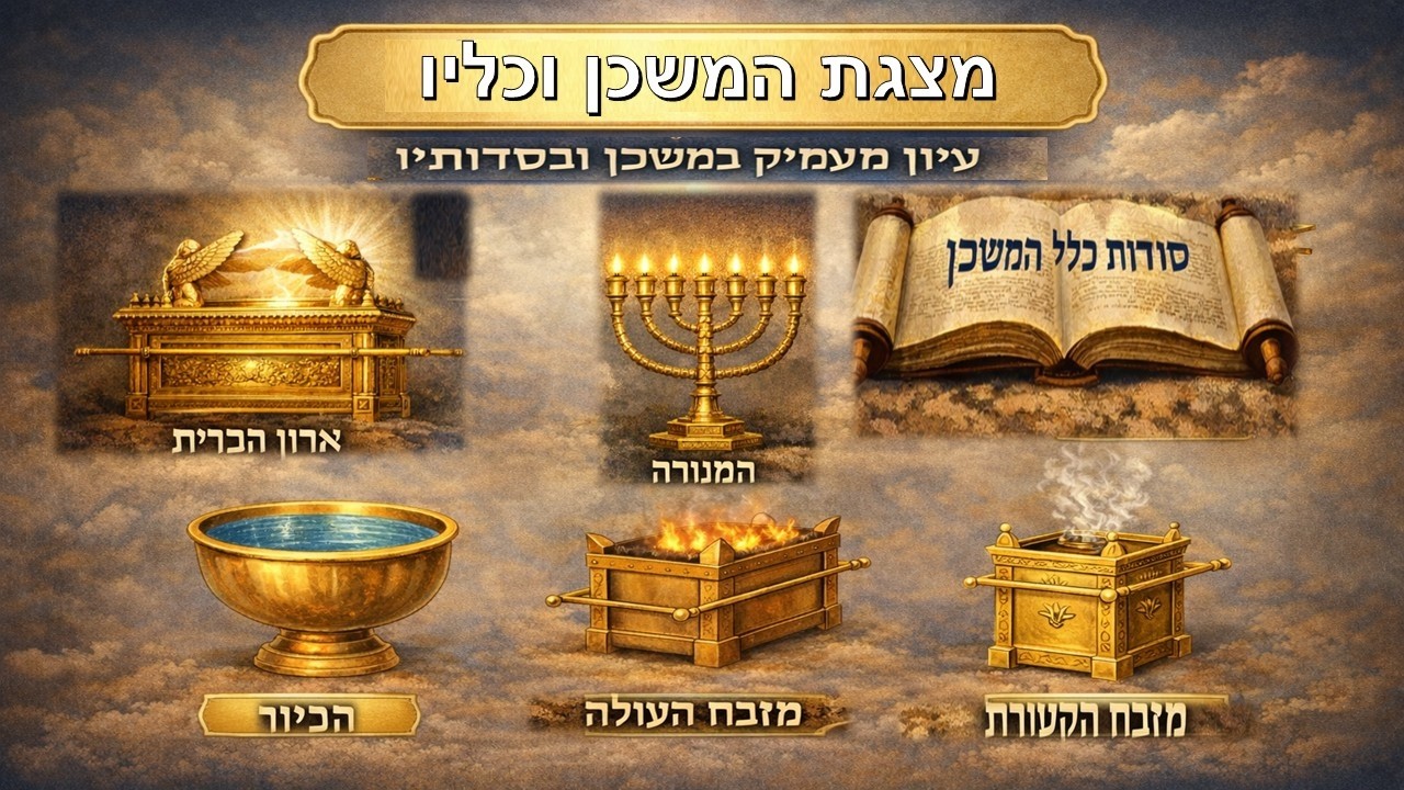 מצגת המשכן | להבין את פרשיות המשכן כולל מצגת | מהות ומשמעות המשכן | כלי המשכן והמקדש | ויקהל פיקודי