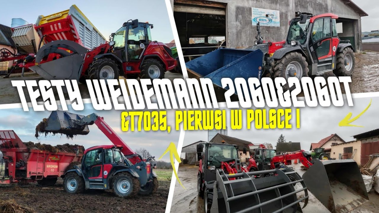Weidemann pierwsze w Polsce  2060 & 2060t oraz t7035 Jacek Dębski & Raitech TESTY 2024 GR Saganowscy