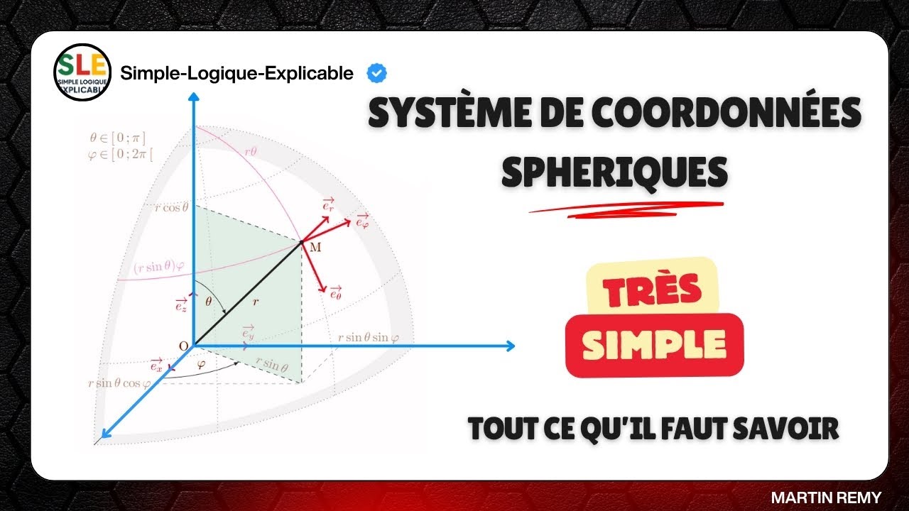 Système de coordonnées sphériques — tout comprendre facilement ! 🌍✨