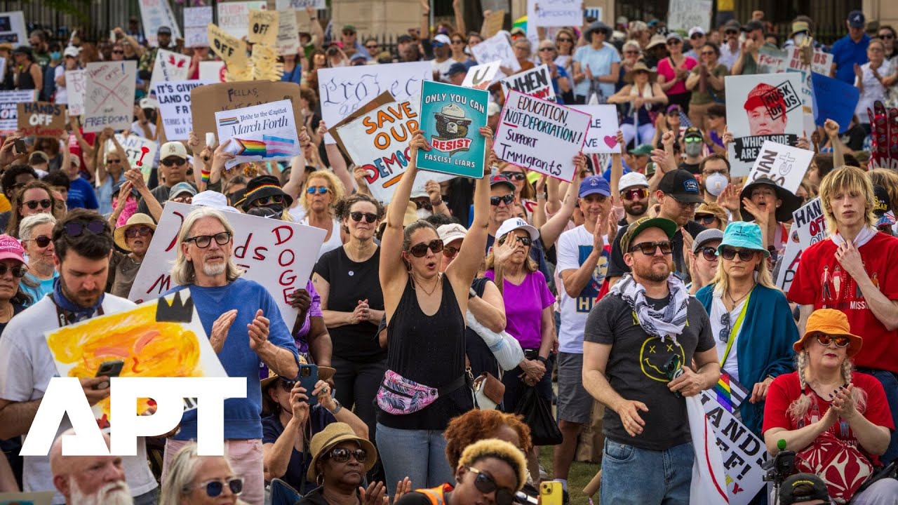 Protesters March to Mar-a-Lago as Trump Celebrates Army’s 250th Anniversary on His Birthday | APT