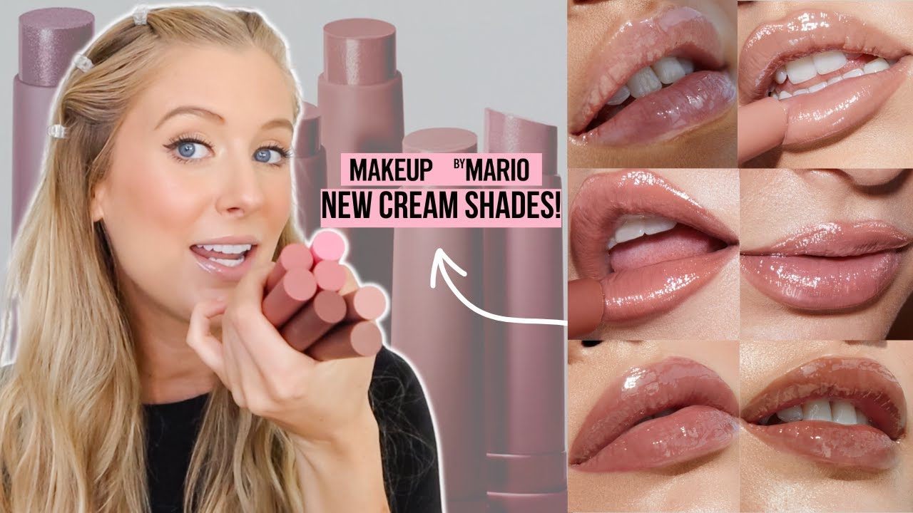 NEW Makeup by Mario Moisture Glow Plumping Lip Serum Creamy Gloss! Swatching all 7 Shades