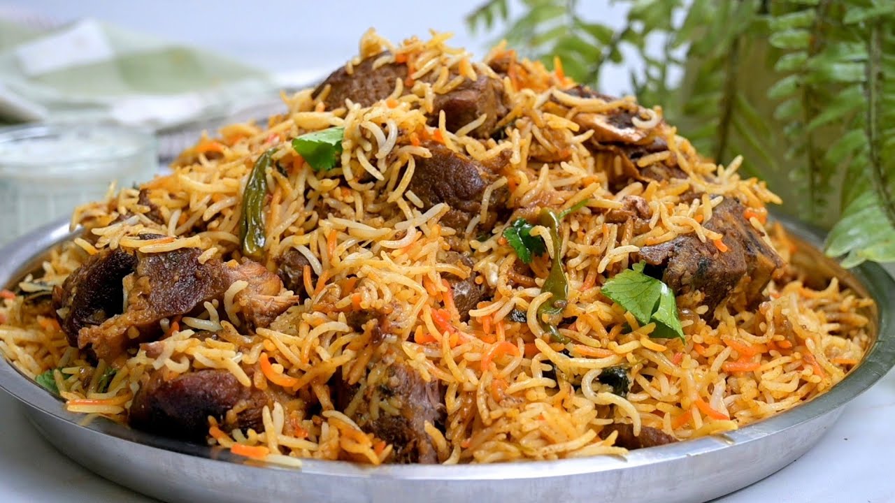 Приготовление мяса и риса бирьяни!  Простой и вкусный рецепт!