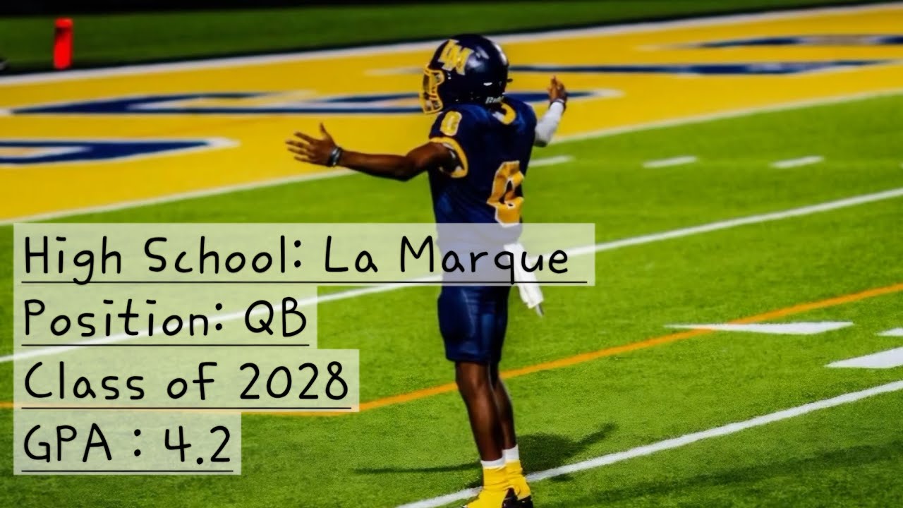 QB Aaron Deuce Da Truth Walker( Mid season highlights) La Marque Cougars, (La Marque, TX )