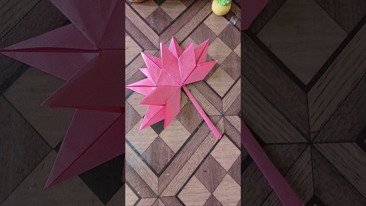 maple 🍁leaf diy l how to make paper maple leaf 