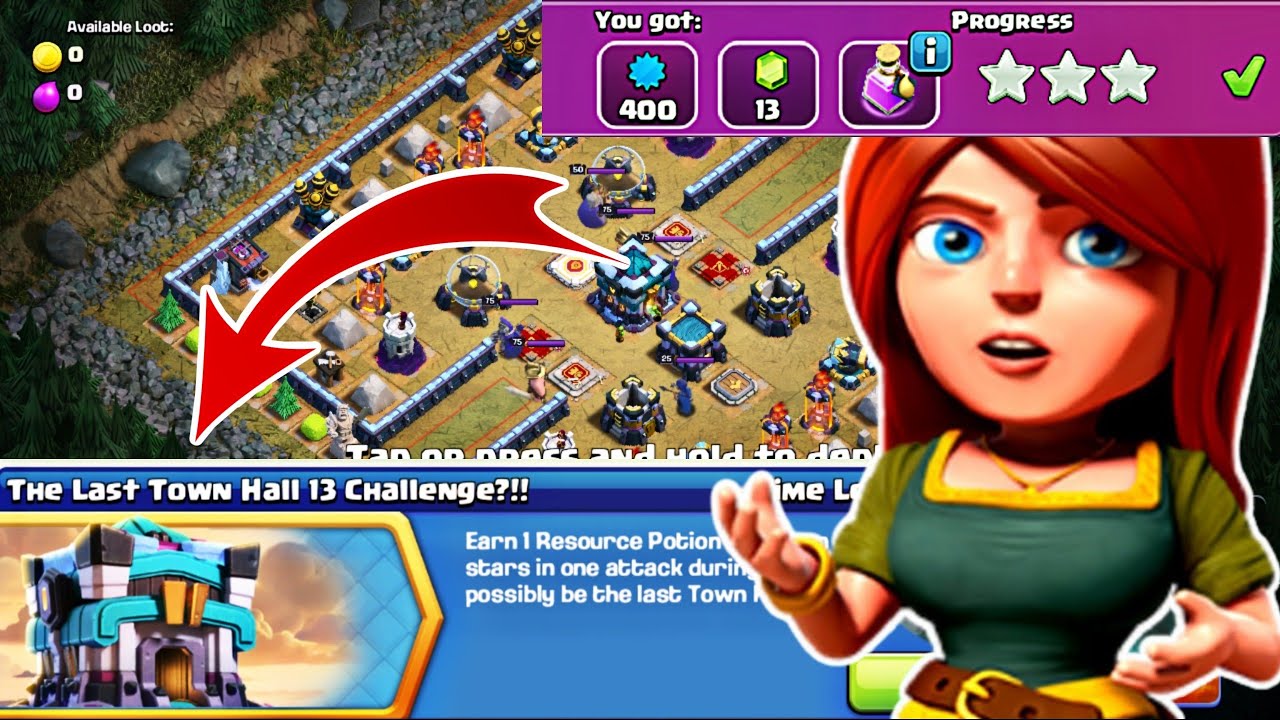 Easily 3 Star The Last Town hall 13 Challenge in Clash of Clans | Clash with kvn