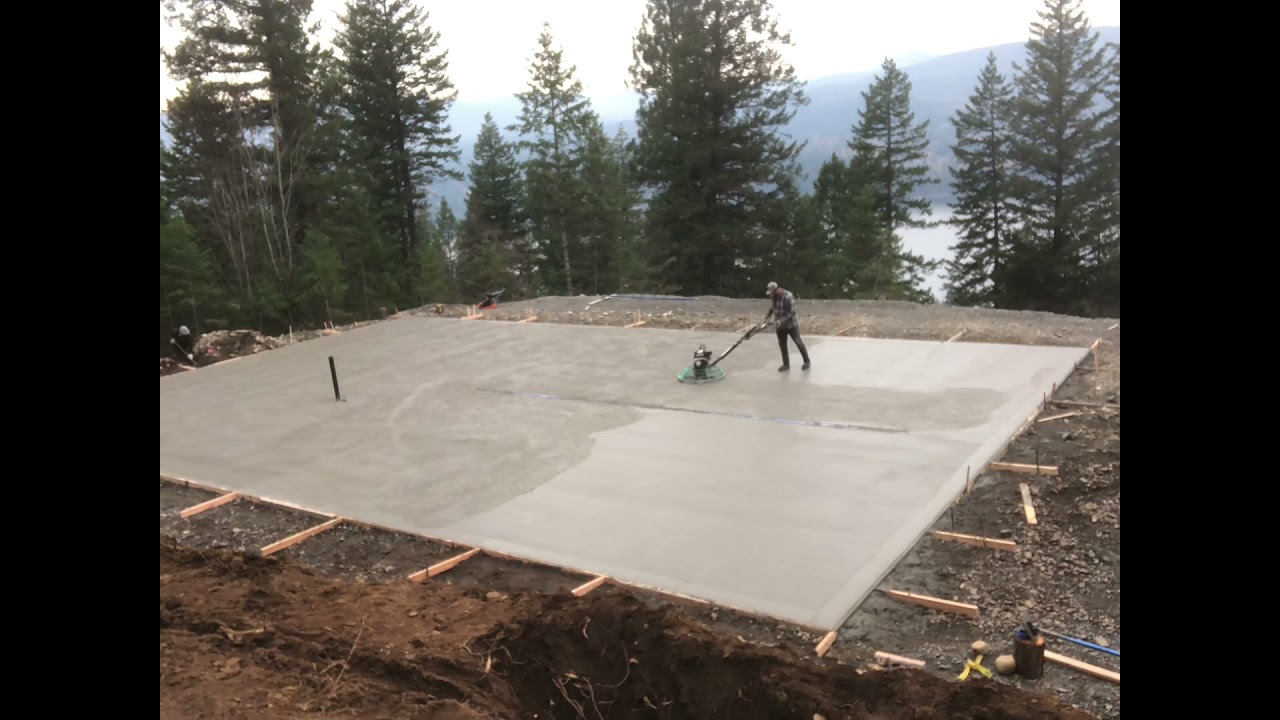 Time-lapse video of monolithic slab pour. Now the real work begins!