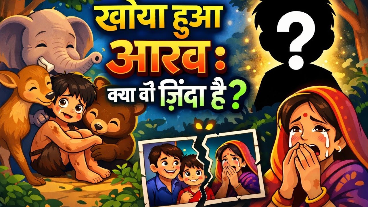 “जंगल ने पाला, इंसानों ने खो दिया | Emotional Jungle Story”|| Hindi Cartoon story|