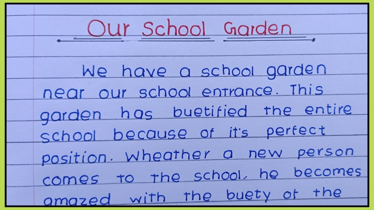 Our school garden essay in english | english essay my school garden | mera school garden nibandh