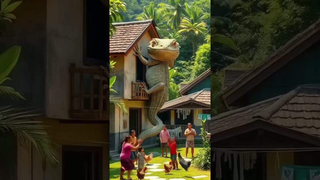 Wah lari yang kenceng dikejar tokek