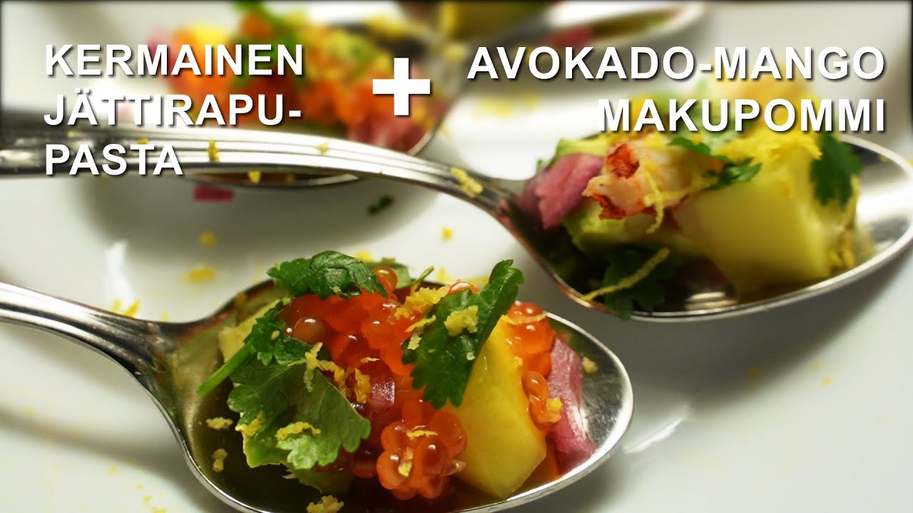 Avokado-Mango makupommi ja Jättirapupasta