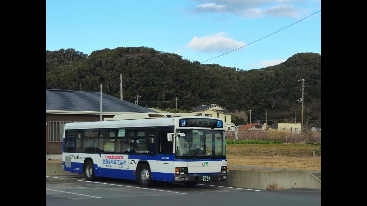いすゞ エルガ PKG-LV234L2 ＪＲバス関東 館山支店 L531-07504 南房州本線 安房白浜駅 [バス]→(普通：神戸回り)→館山駅