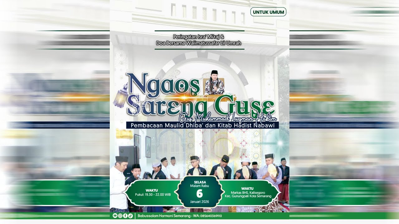 NGAOS SARENG GUSE || PERINGATAN ISRA' MI'RAJ & DO'A BERSAMA WALIMATUSSAFAR LIL UMRAH DI MARKAS BHS
