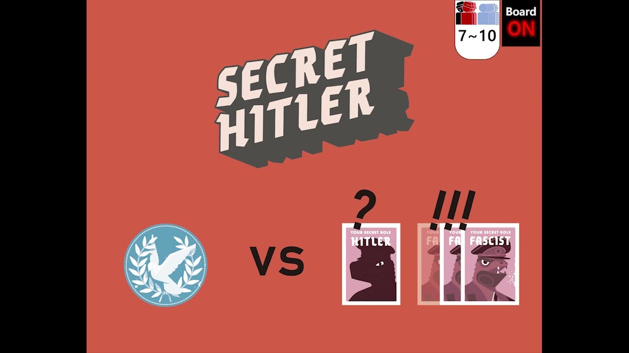 시크릿히틀러 사회영상 SECRET HITLER [7~10인]