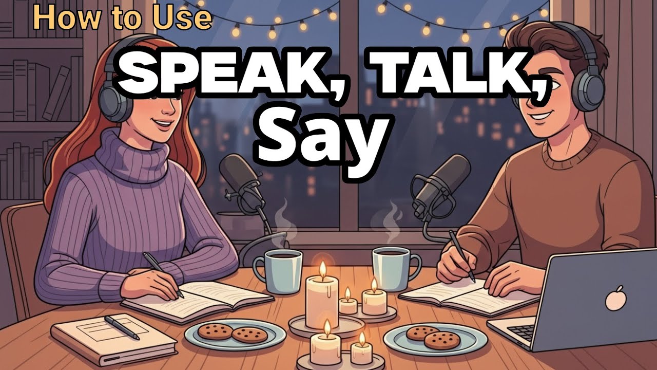 Learn English with Real Conversations Podcast | How to use Speak, Talk, Say in English