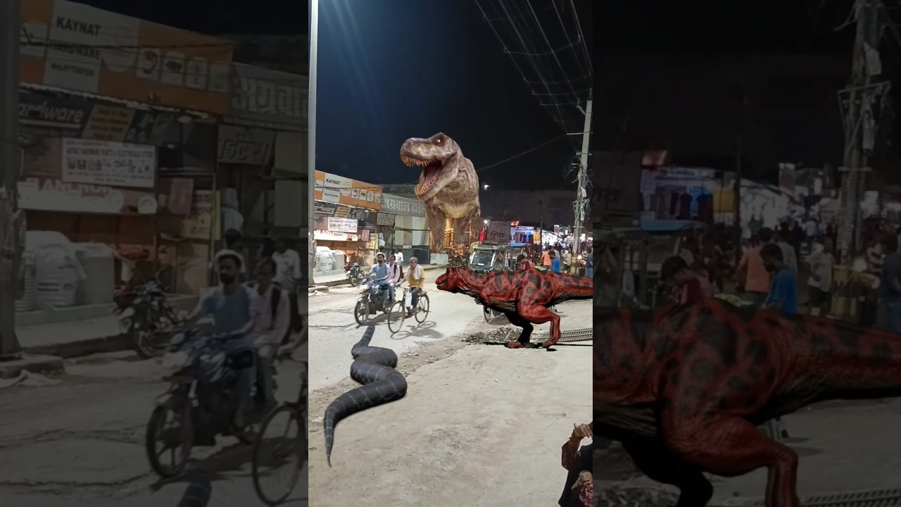 Big Anaconda vs dinosaur T-Rex fight scene#dinosaur#anaconda#jurassicworld#shorts#youtubeshorts