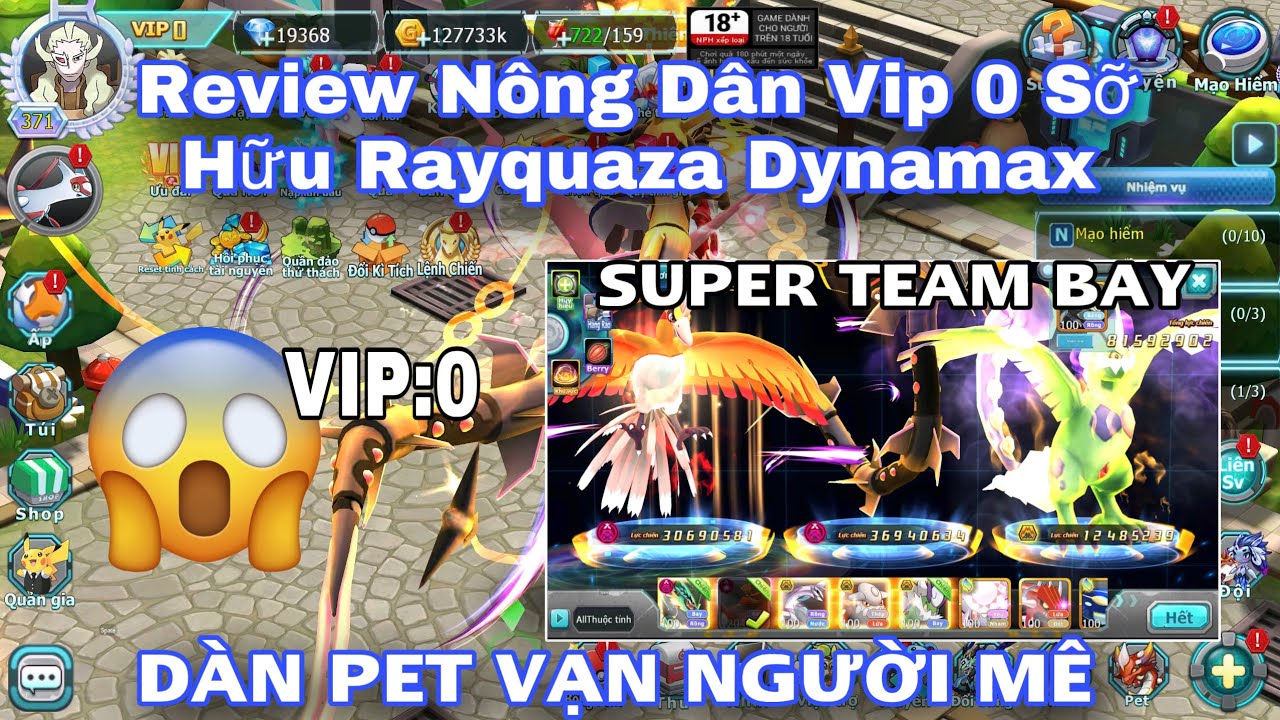 Poke Đại Chiến | NÔNG DÂN VIP 0 SỠ HỮU RAYQUAZA DYNAMAX VÀ HOOH CỘNG HƯỞNG VẠN NGƯỜI MƠ ƯỚC