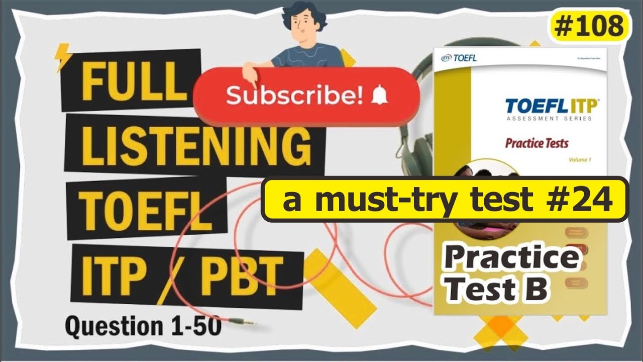Listening TOEFL ITP Series - Practice Test B #toeflitplistening #toeflpracticetest #toeflitp