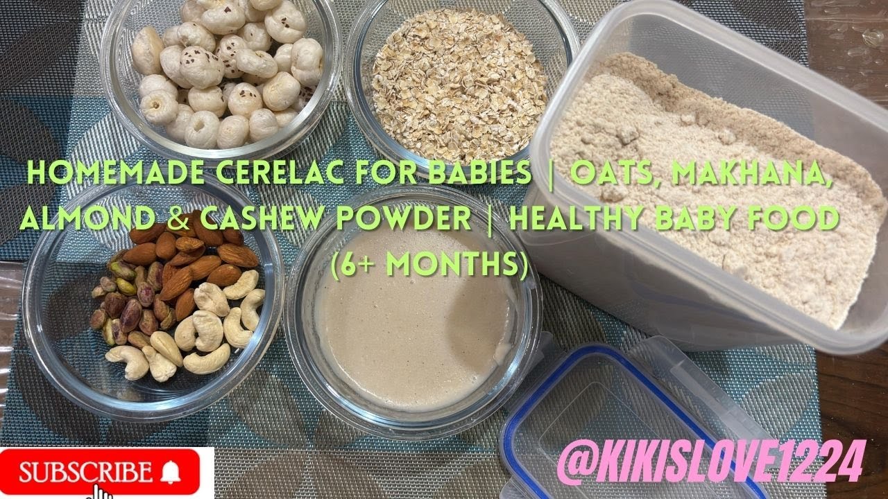 Homemade Cerelac for Babies | Oats, Makhana, Almond & Cashew Powder | Healthy Baby Food (6+ Months)