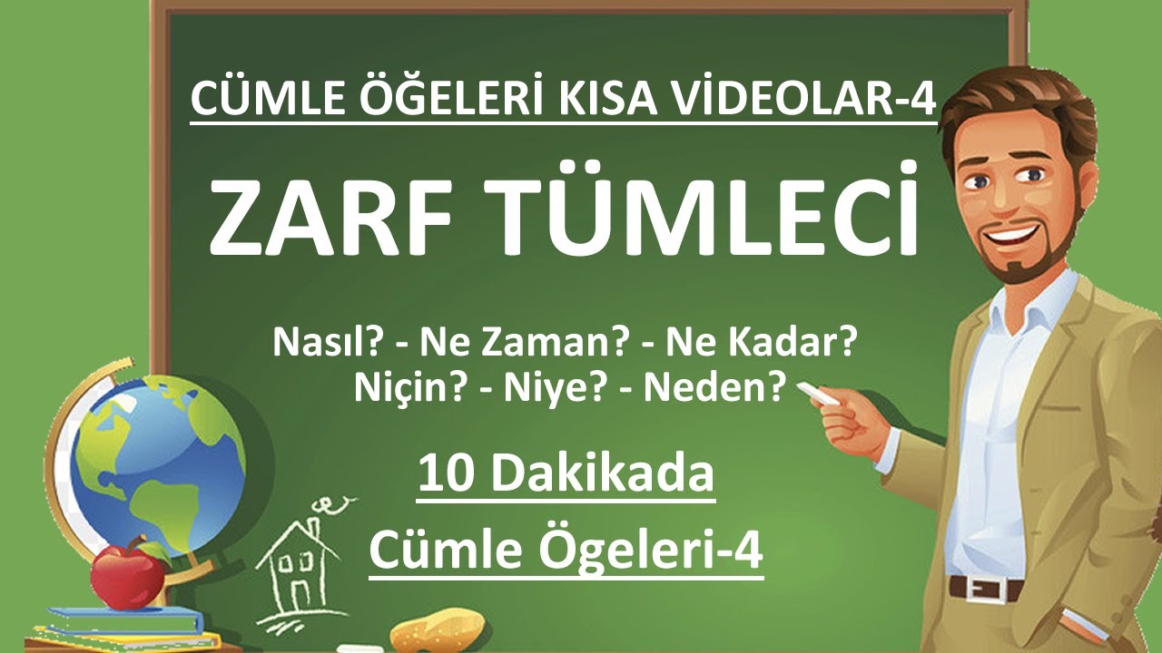 Cümlenin Ögeleri | Zarf Tümleci | 10 Dakikada Cümle Ögeleri