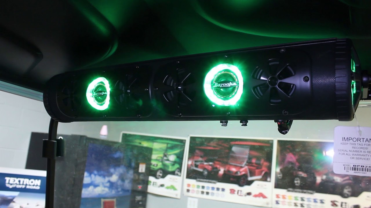 Bazooka Party Bar (Golf cart stereo)