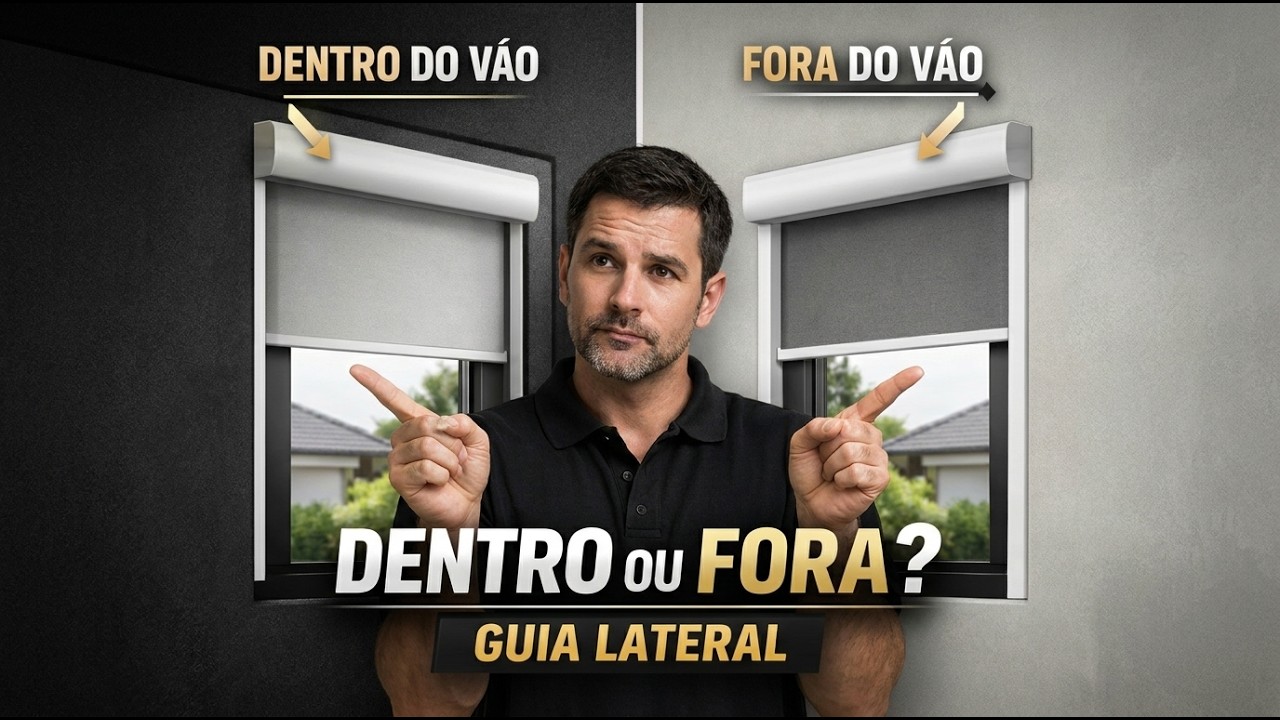 Instalação da Guia Lateral dentro do vão  persiana rolo Caixa box Vsa Persianas