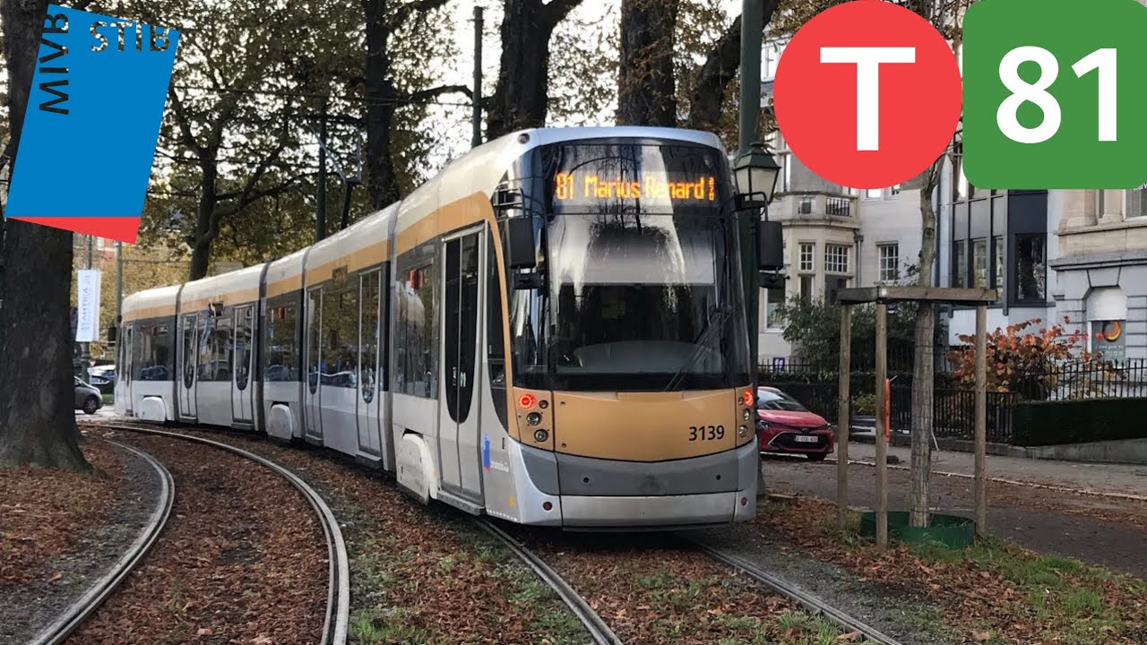 STIB Tram 81 Trajet complet (Marius Renard vers Montgomery) dans un T3000 (3139)