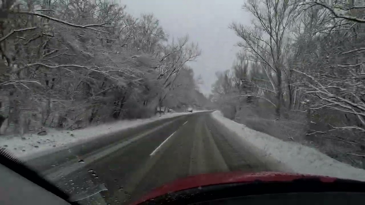 Trošku nám nasnežilo DNV - Devín (Dash Cam)  15.1. 2025
