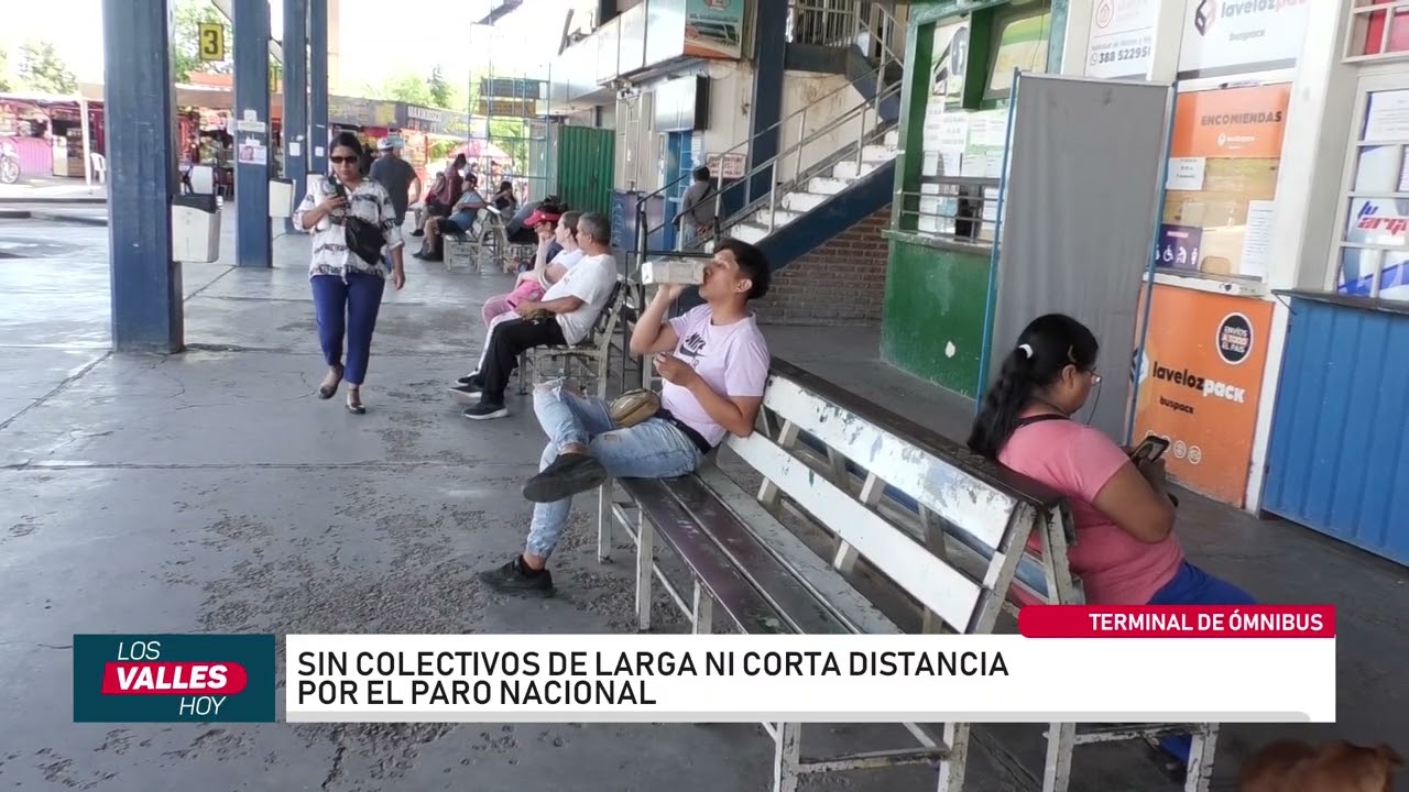 Impacto del paro de colectivos en la Terminal de Perico