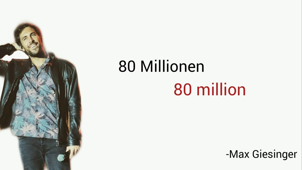 80 Millionen, Max Giesinger - Learn German With Music, English Lyrcis