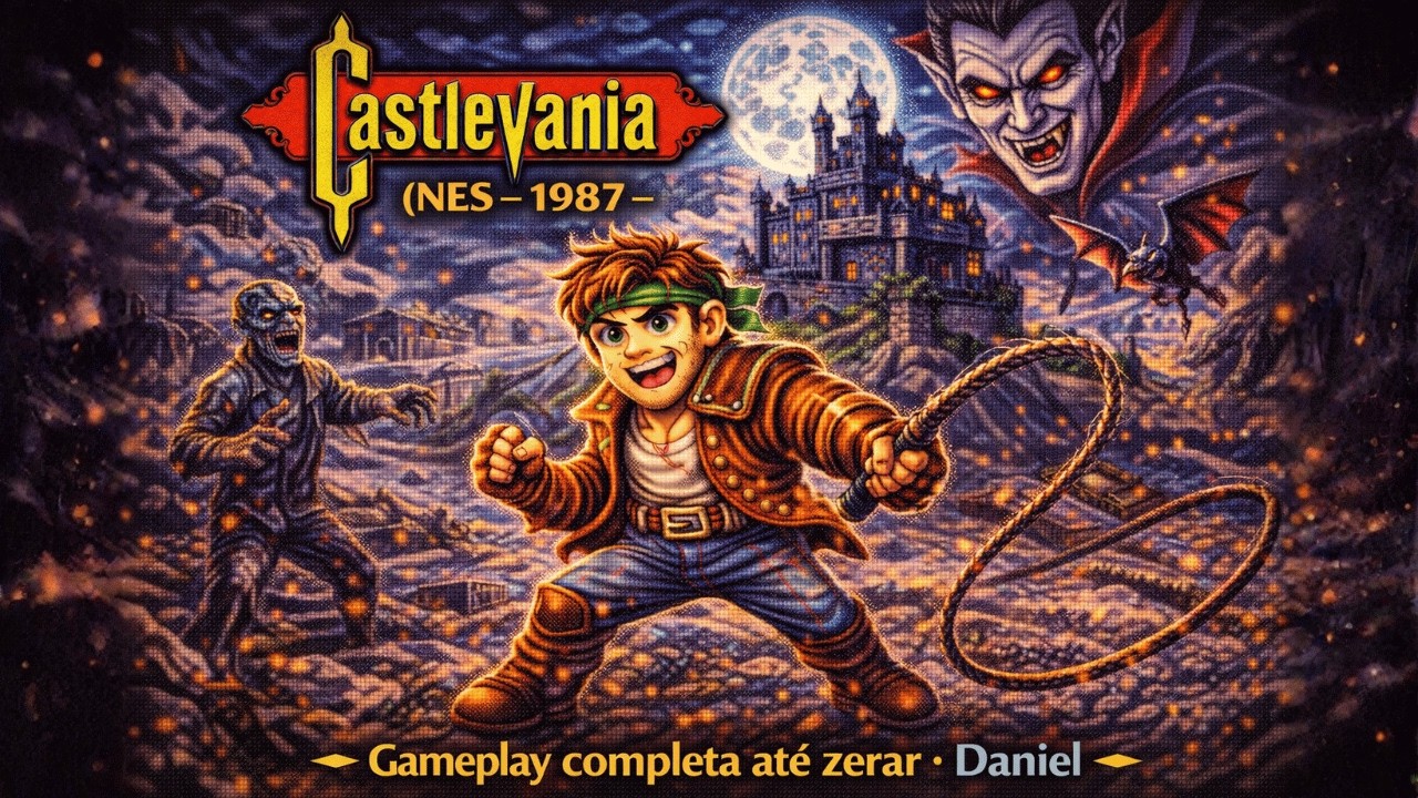 Castlevania (NES) 1987 - Gameplay completa até zerar!