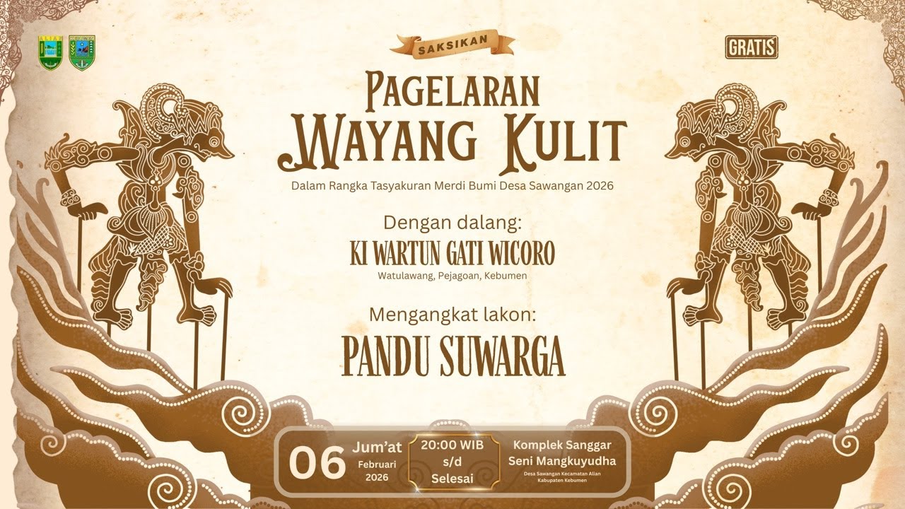 PAGELARAN WAYANG KULIT DALAM RANGKA TASYAKURAN MERDI BUMI DESA SAWANGAN 2026 #KiWartunGatiWicoro