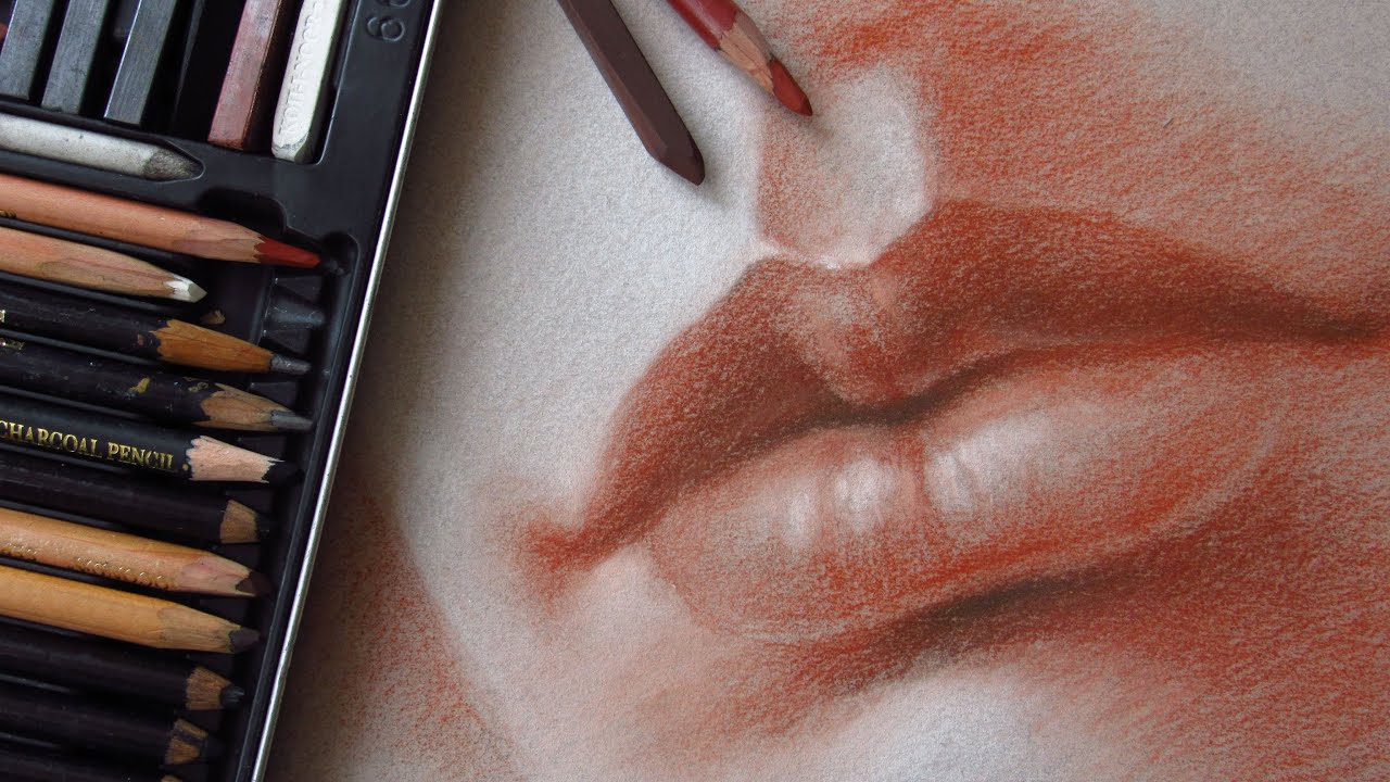 Cómo dibujar y sombrear el volumen de la boca.