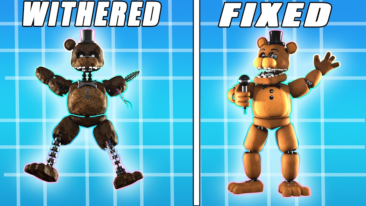 Fixed Vs Withered Ignited Joy Of Creation Animatronics