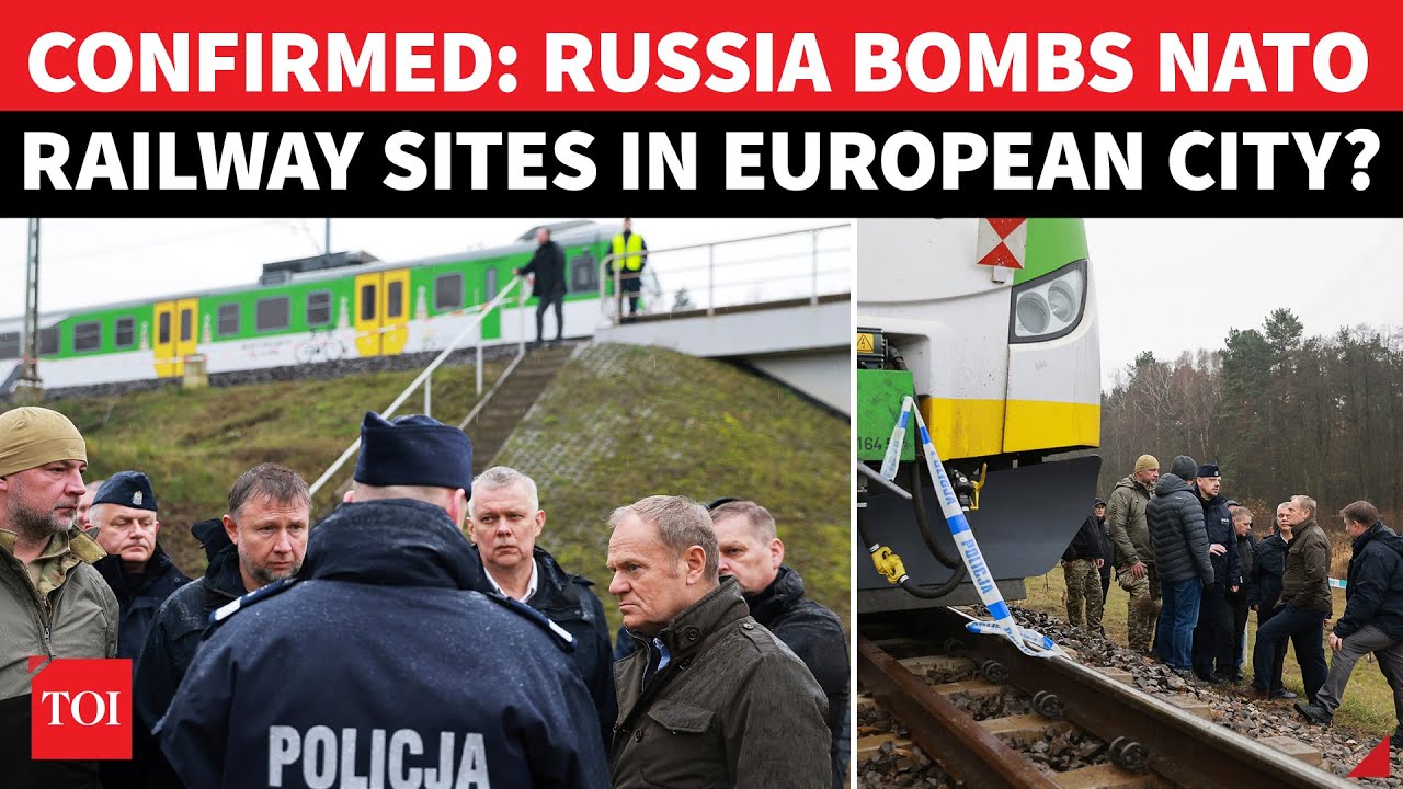 Russia BOMBS Railway Lines In NATO Capital To Choke Ukrainian Supplies From EU? Poland PM Says...